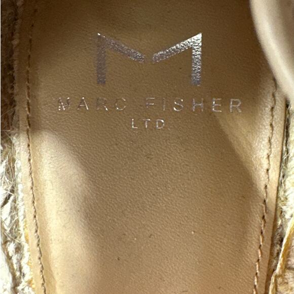 Marc Fisher Alita Platform Wedge Espadrille Sandals Size 8 Leather Boho Summer - Picture 7 of 10